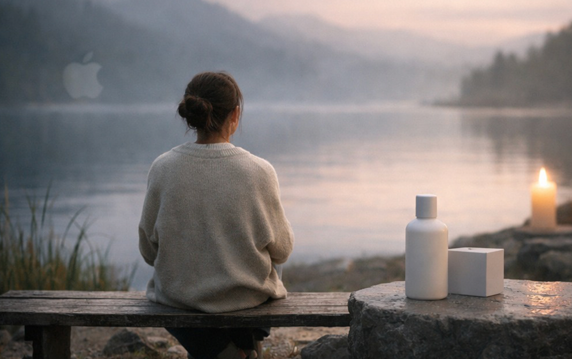 The woman is sitting alone