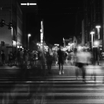 people walking on a street